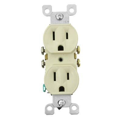 LEVITON TOMA CORRIENTE CREMA 15A
