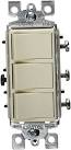 LEVITON INTERRUPTOR TRIPLE CREMA LUJO