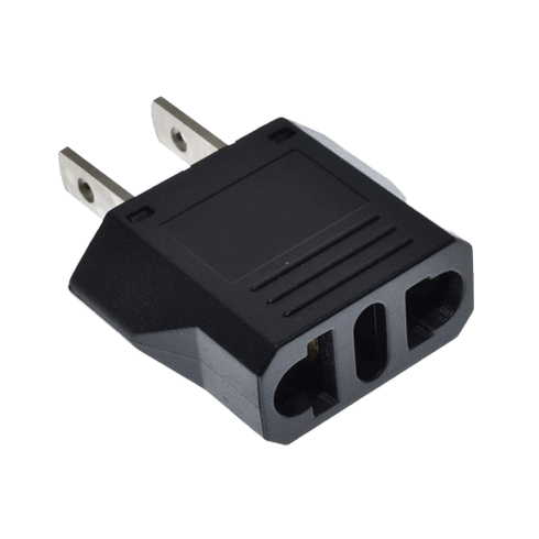 ADAPTADOR ENCHUFE EUROPEO RECTO REDONDO