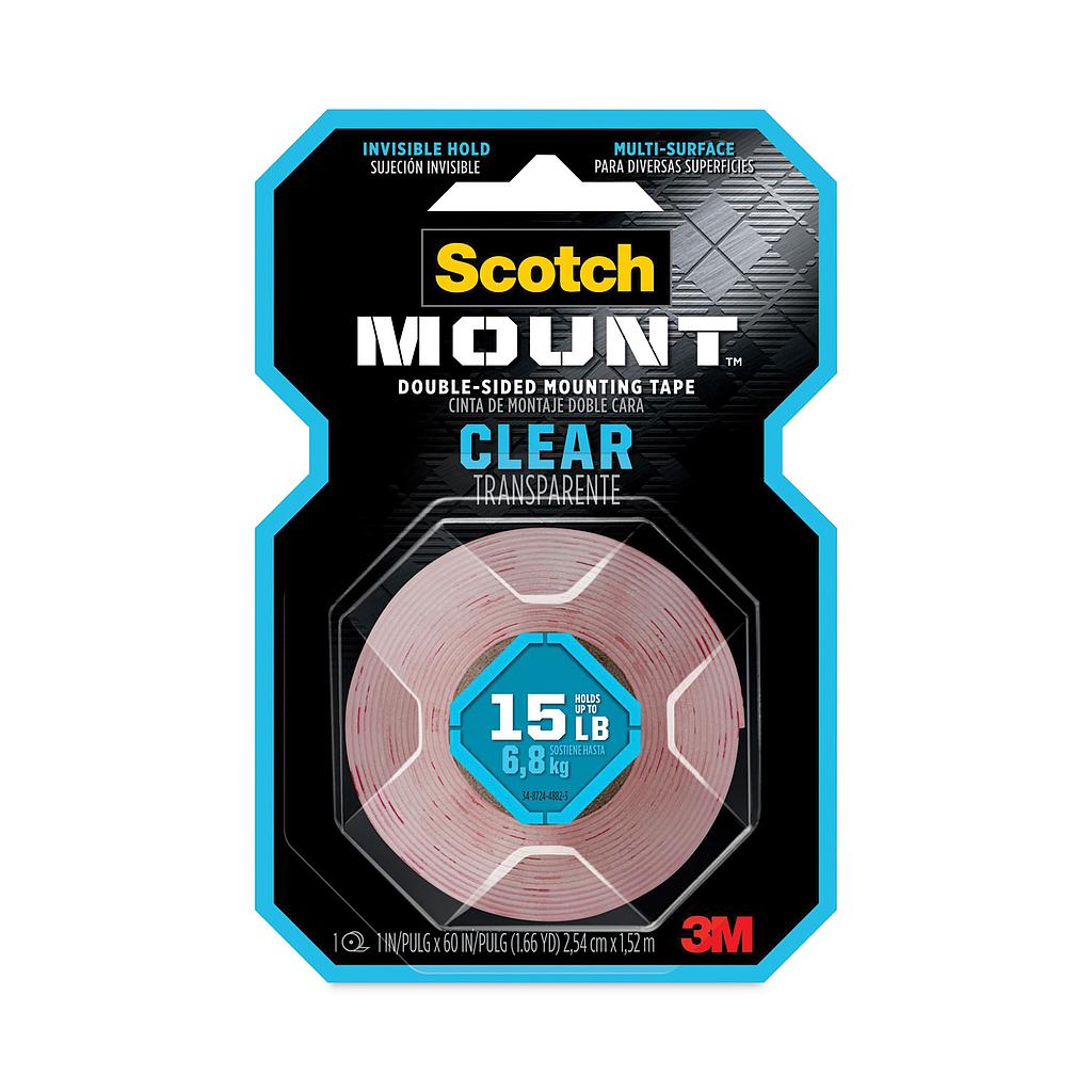 3M CINTA DOBLE CARA CLEAR 3/4" (15LB)